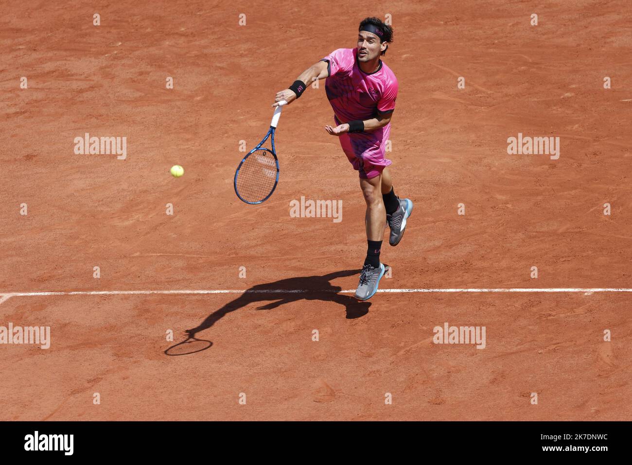 ©PHOTOPQR/LE PARISIEN/olivier corsan ; Paris ; 30/05/2021 ; Paris, Frankreich, le 30 Mai 2021. Tournoi Open du Grand Chelem sur terre battue de Roland Garros 1er Tour F. FOGNINI Italie die 2021 French Open bei Roland Garros am 30. Mai 2021 in Paris, Frankreich Stockfoto