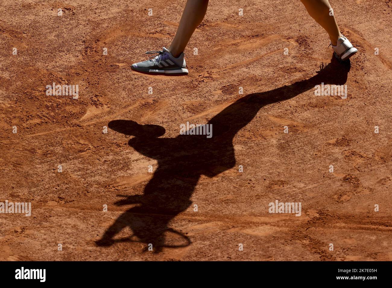 ©Sebastien Muylaert/MAXPPP - Illustration in ihrem Halbfinale im Einzel gegen Maria Sakkari aus Griechenland am 12. Tag der French Open 2021 bei Roland Garros in Paris, Frankreich. 10.06.2021 Stockfoto