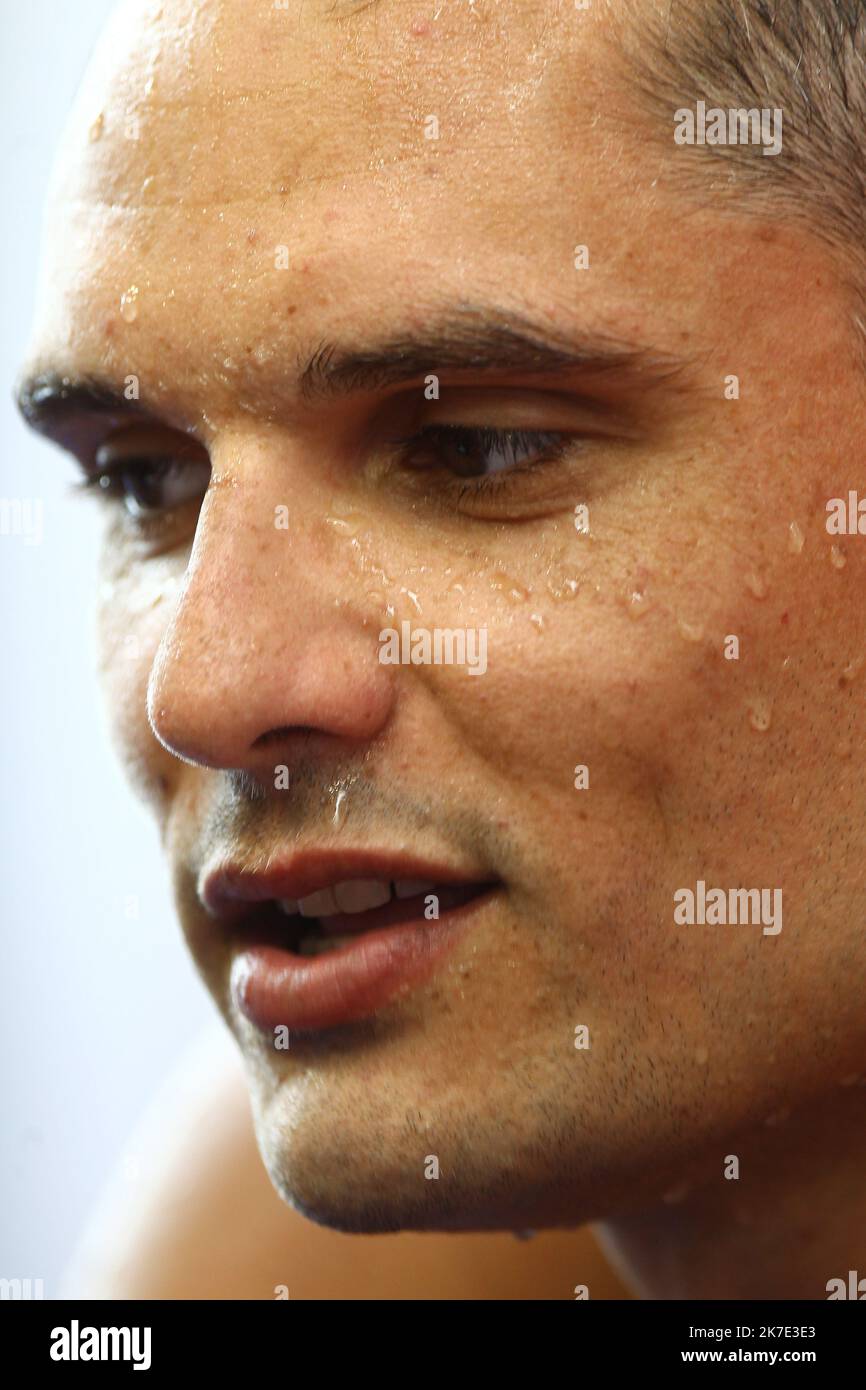 ©PHOTOPQR/LE COURRIER PICARD/HASLIN ; Chartres ; 18/06/2021 ; 18/06/21 Championnats de France de natation Grand Bassin à Chartres Florent Manaudou (Marseille) Foto Fred HASLIN - 2021/06/18. Französische Schwimmmeisterschaften Stockfoto