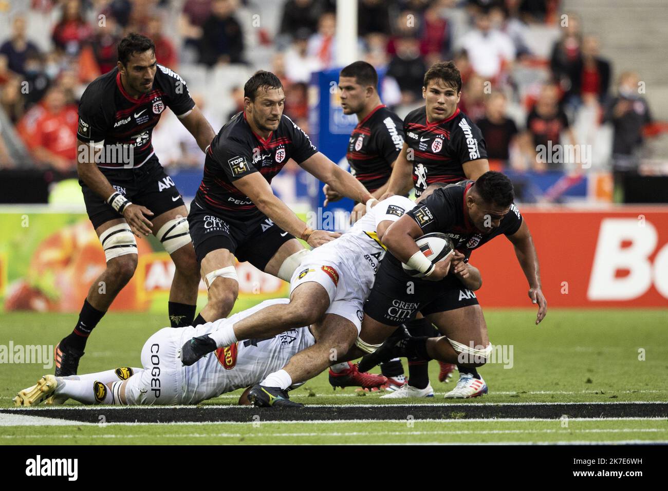 Alexis Sciard / IP3; Saint Denis, Frankreich, 25. Juni 2021 - Finales Spiel der Rugby-Weltmeisterschaft Top 14 zwischen La Rochelle und Toulouse im Stade de France. Stockfoto