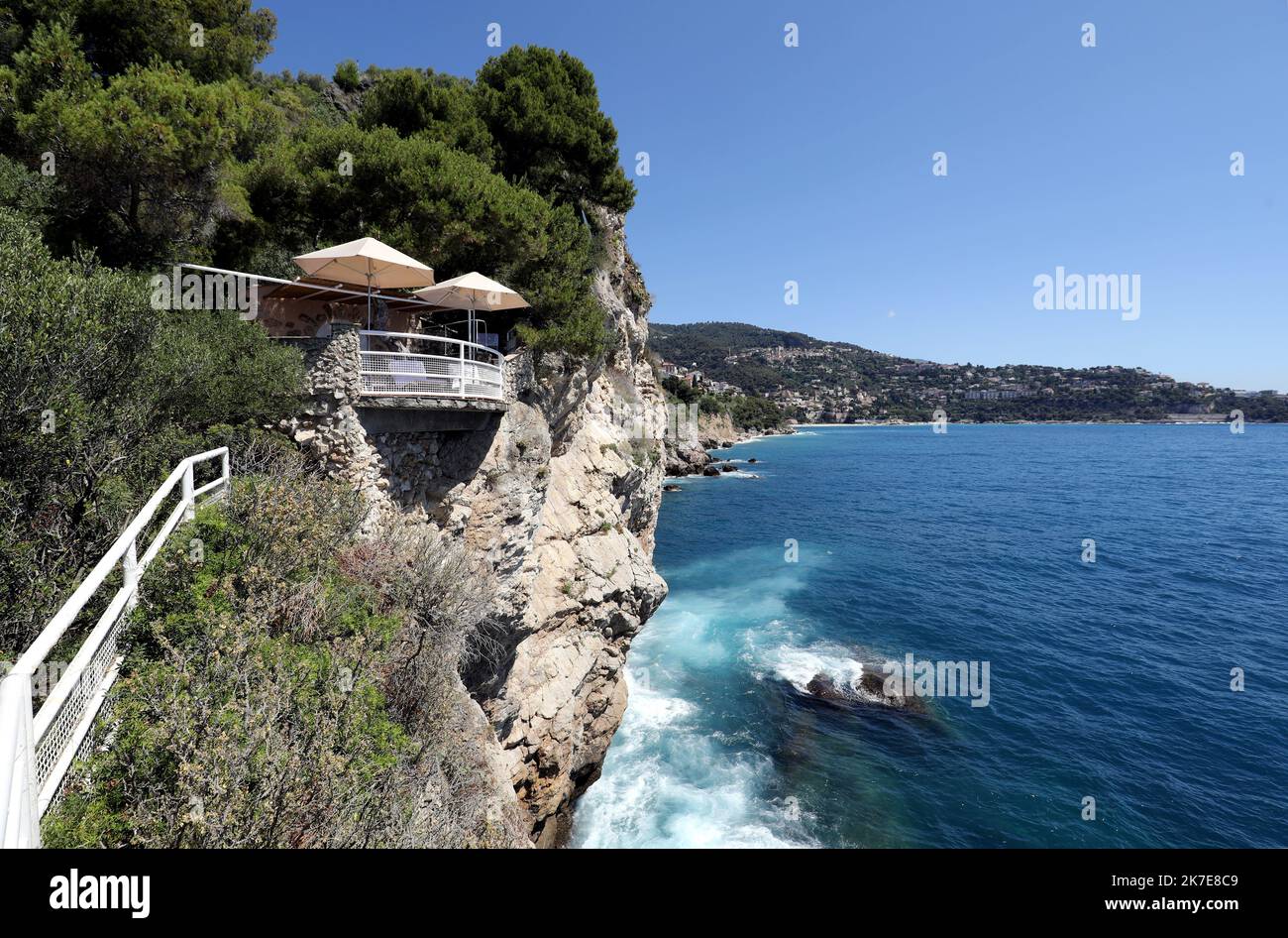 ©PHOTOPQR/NICE MATIN/Jean François Ottonello ; Monaco ; 30/06/2021 ; OTTONELLO JEAN-FRANCOIS - mercredi 30 juin 2021 à Roquebrune-Cap-Martin - Les Bungalows Secrets du Monte-Carlo Beach - Monte Carlo Beach geheime Bungalows für ruhige und luxuriöse Ferien, abgebildet am juni 30. 2021 in Roquebrune Cap Martin, in der Nähe von -Monaco Stockfoto