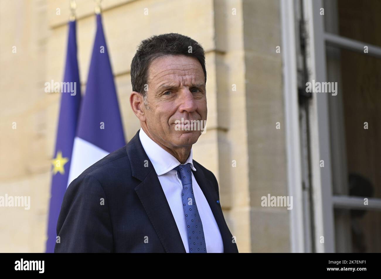 ©Julien Mattia / Le Pictorium/MAXPPP - Julien Mattia / Le Pictorium - 2/9/2021 - Frankreich / Ile-de-France / Paris - Geoffroy Roux de Bezieux President du Medef a l'Hotel de Matignon pour son entretien avec le Premier Ministre, Jean Castex, A Paris le 2 septembre 2021 / 2/9/2021 - Frankreich / Ile-de-France (Region) / Paris - Geoffroy Roux de Bezieux Präsident von Medef im Matignon Hotel zu seinem Treffen mit dem Premierminister Jean Castex am 2. September 2021 in Paris Stockfoto