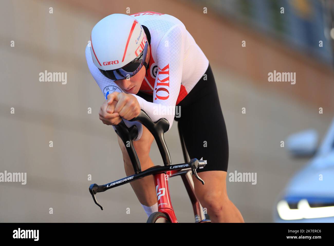 ©Pierre Teyssot/MAXPPP ; 2021 UEC Road Cycling European Championships. Trient, Italien am 9. September 2021. Männer Elite Individual Time Trial, Stefan KUNG (SUI). â© Pierre Teyssot/Maxppp Stockfoto