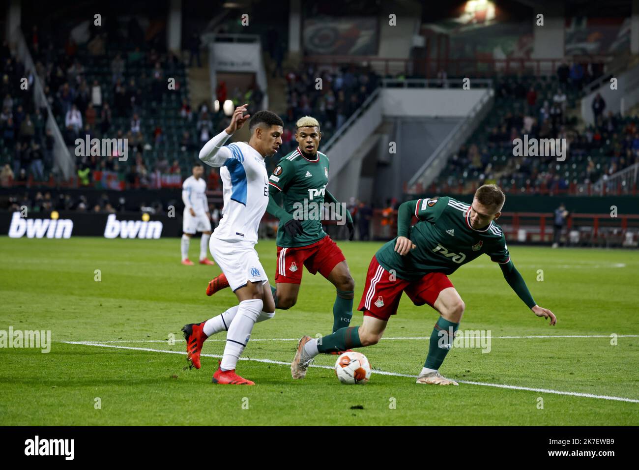 â©PHOTOPQR/LA PROVENCE/TOMASELLI Antoine; Moscou; 16/09/2021; Fuß: Lokomotiv Moscou / OM â€¢ Ligue Europaâ€¢ Stade RZD Stockfoto