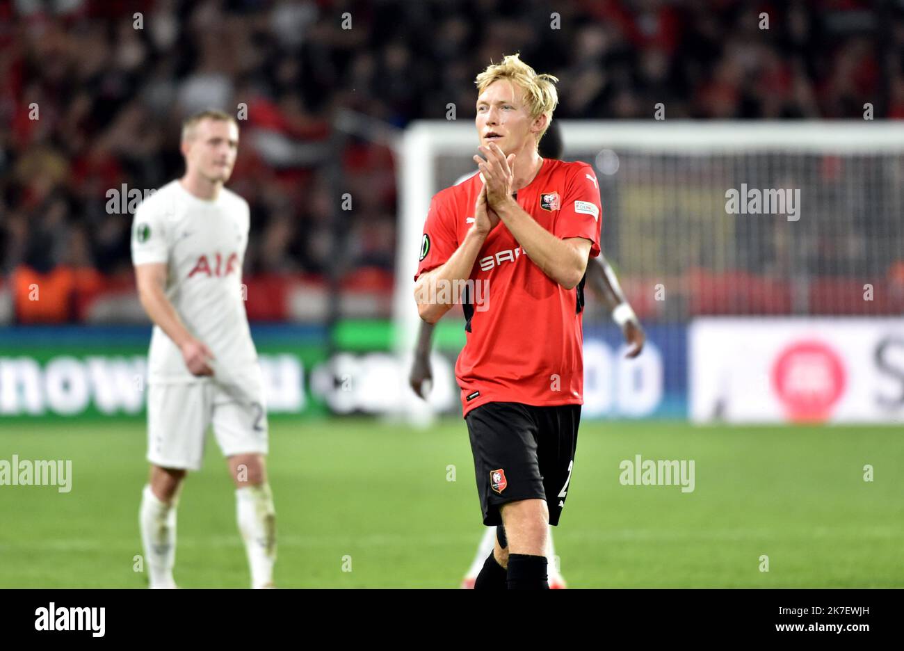 ©PHOTOPQR/LE TELEGRAM/Nicolas Creach ; Pariss ; 16/09/2021 ; FOTO Nicolas Creach / LE TELEGRAM. FUSSBALL (35) Roazhon Park ( Rennes ) LE 16092021 Europa Conference League Stade Rennais / Tottenham Birger Meling ( Rennes ) Stockfoto