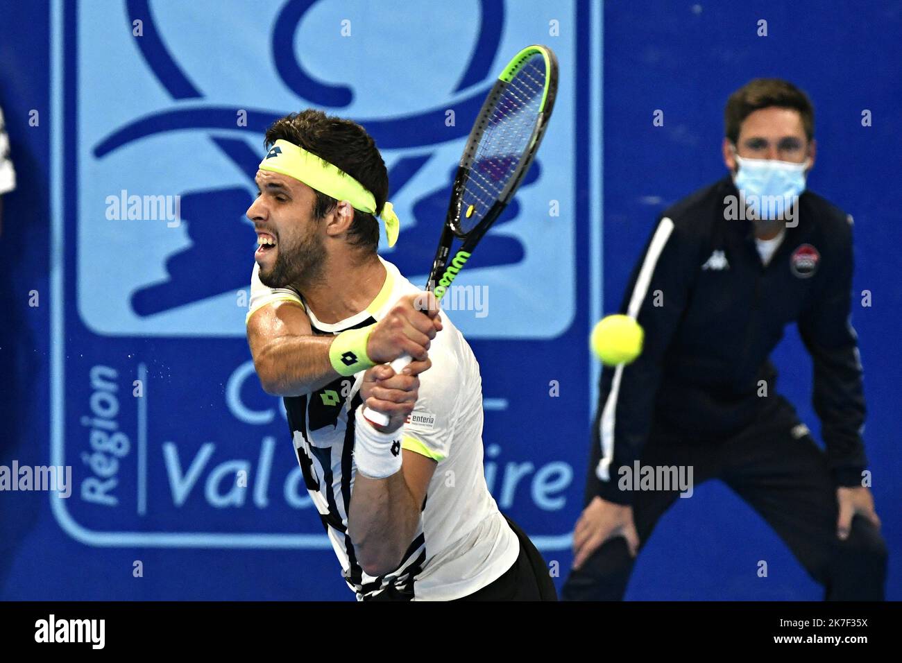 ©PHOTOPQR/REPUBLIQUE DU CENTRE/ERIC MALOT ; ; 01/10/2021 ; Orleans (Loiret-45) - Open de Tennis Orleans - Tournoi international ATP Challenger Tour 125 - 1/4 Finale - Jiri VESELY (CZE) Stockfoto