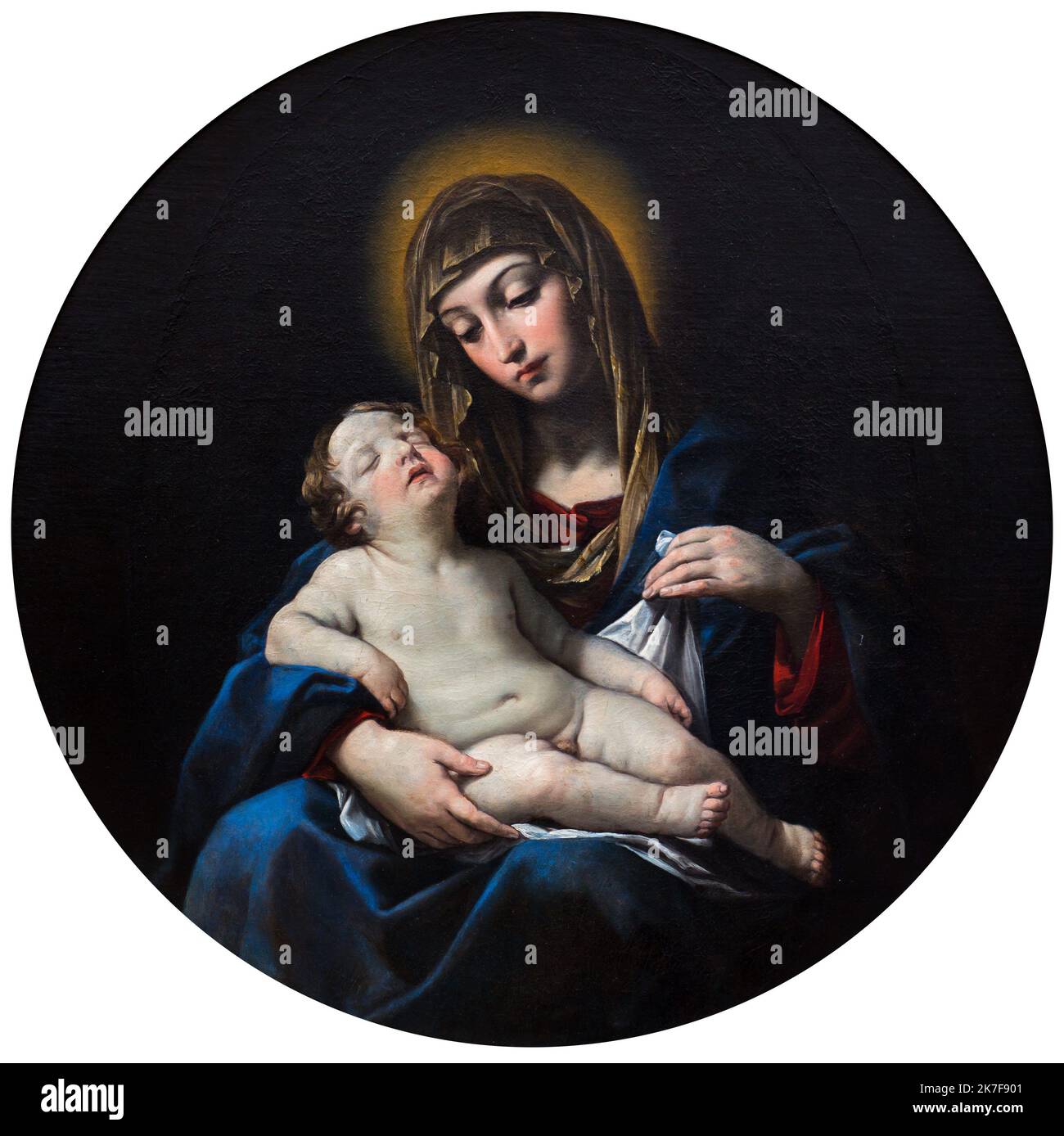 ©Active Museu/MAXPPP - ActiveMuseum 0002233.jpg / La Vierge a l'Enfant 1624 - / Francesco Gessi / Peinture Active Museum / Le Pictorium Aura ,Katholische (Adj und Substantiv) ,Katholische Religion ,Katholizismus ,christliche ,christliche Religion ,Christentum (Religion) ,Figurative Malerei ,Portrait ,Religion ,Religiöse ,Quadrat ,Jungfrau und Kind ,Jesus (Säugling) ,Jesus Christus ,Maria (Mutter von Jesus) ,17. Jahrhundert ,Francesco Gessi ,Malerei , Stockfoto
