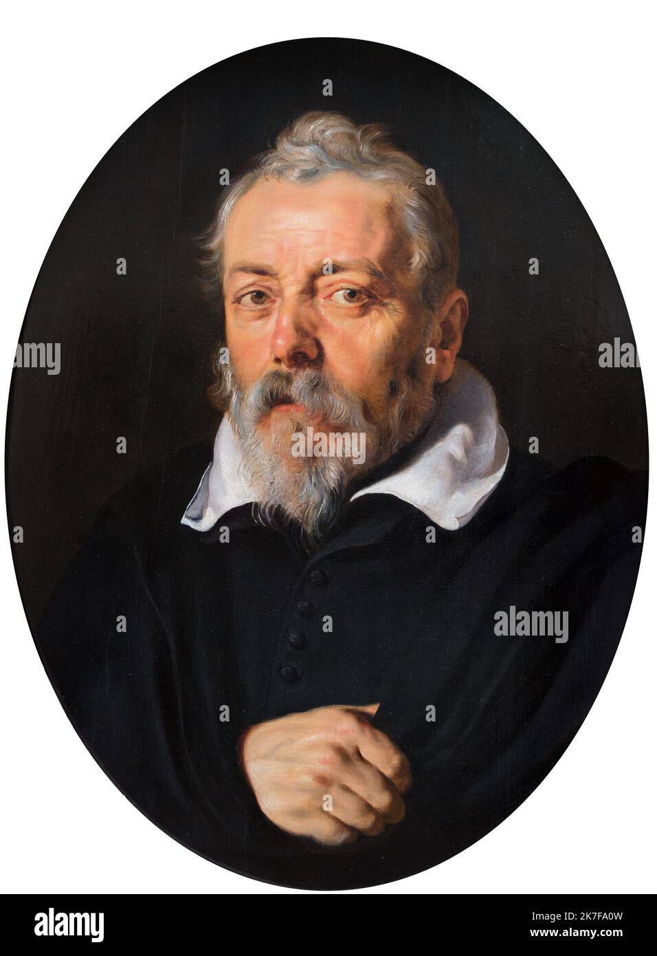 ©Active Museu/MAXPPP - ActiveMuseum 0002854.jpg / Portrait du peintre Frans Francken l'Ancien 1615 - / Pierre Paul Rubens / Peinture Active Museum / Le Pictorium 1 Person, Bart eines alten Mannes, Schwarze Frau(), Brust, Gesicht auf, flämische Malerei, graues Haar, Handklammern, Haselaugen, Jacke, Mann, Schnurrbart, Maler, Porträt, Vertikal ,Weißhaarig ,Frans Francken der ältere ,17. Jahrhundert ,Peter Paul Rubens ,Malerei , Stockfoto