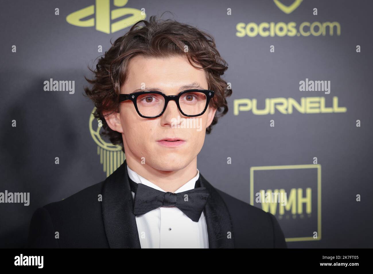 ©PHOTOPQR/LE PARISIEN/Fred Dugit ; Paris ; 29/11/2021 ; Sport Théâtre du Chatelet (Paris 1er), le 29 novembre 2021 Cérémonie du Ballon d'Or Tom Holland, l'acteur britannique de 25 ans qui incarne 'Spiderman' à l'écran, est à Paris pour assister à la remise de ce Ballon d'Or 2021. Photo LP / Fred Dugit Zeremonie im Theater du Chatelet in Paris, Frankreich, 29. November 2021. Stockfoto