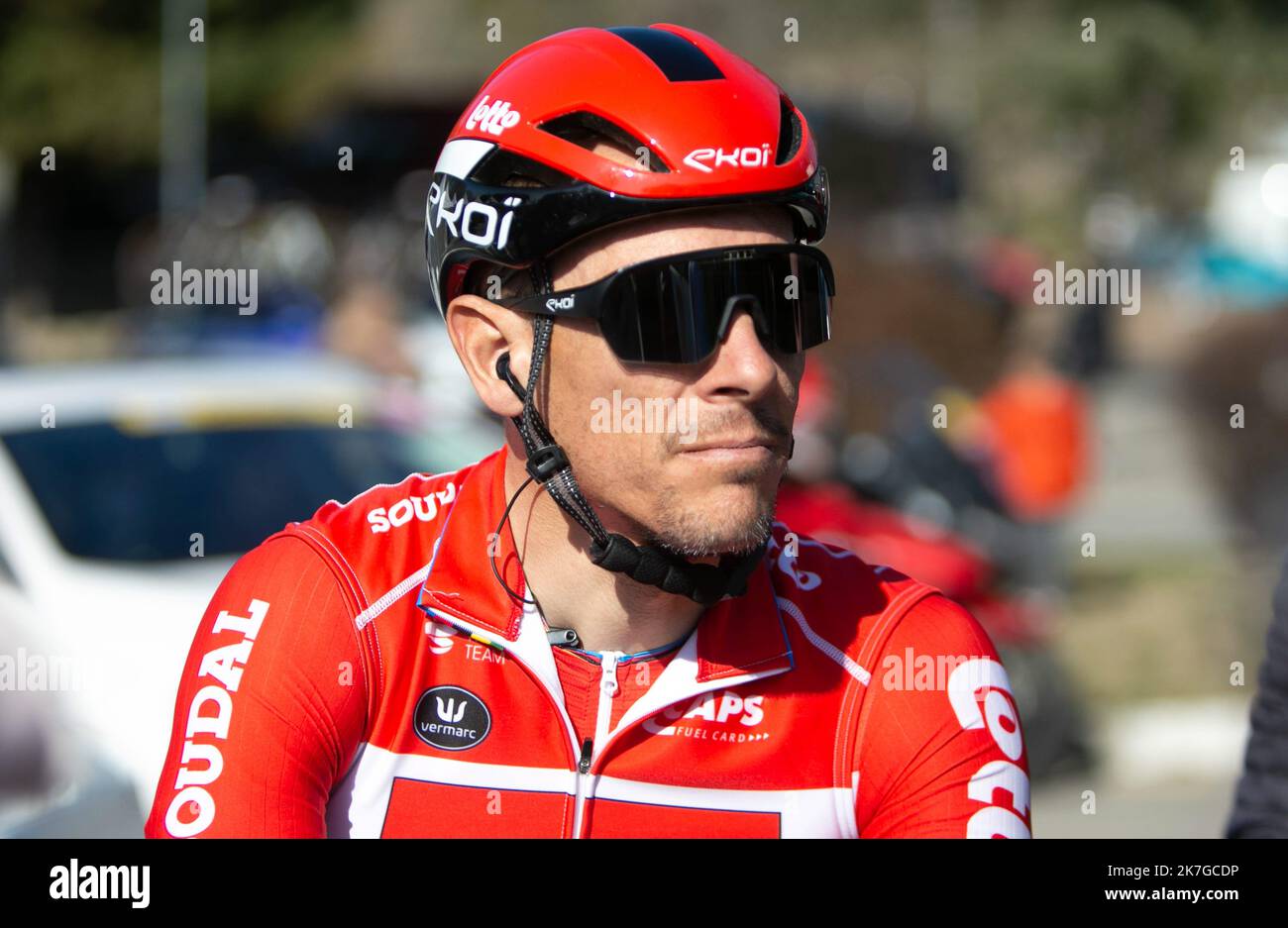 ©Laurent Lairys/MAXPPP - Philippe Gilbert von Lotto - Soudal während der Tour de la Provence 2022, Radrennen Etappe 3, Manosque - Montagne de Lure (169,1 km) am 13. Februar 2022 in Lure, Frankreich - Foto Laurent Lairys / Stockfoto