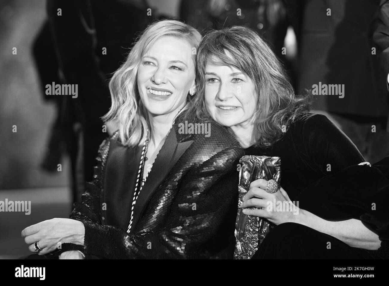 ©franck castel/MAXPPP - 24/02/2022 Cate Blanchett, Valerie Lemercier, Cesar Film Awards 2022 bei L'Olympia in Paris. Die Verleihung der Cesar Film Awards 47. im L'Olympia am 25. Februar 2022 in Paris, Frankreich. Stockfoto