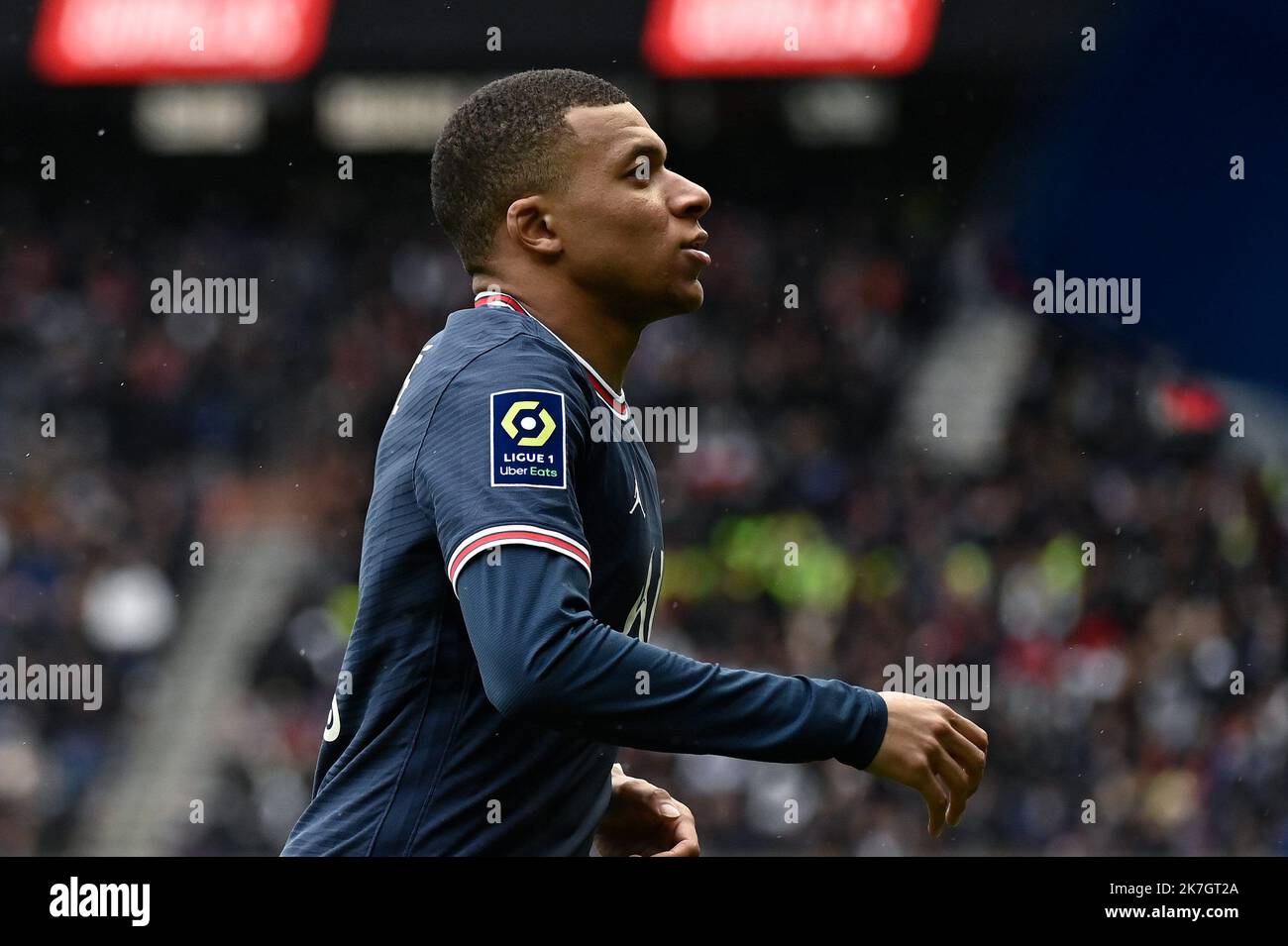 ©Julien Mattia / Le Pictorium/MAXPPP - Paris 13/03/2022 Julien Mattia / Le Pictorium - 13/03/2022 - Frankreich / Ile-de-France / Paris - Kylian Mbappe lors de la rencontre entre le PSG et les Girondin de Bordeaux au Parc des Princes, comptant pour la 28eme Journee de ligue 1 Ubera iats, A Paris le 13 Mars 2022. / 13/03/2022 - Frankreich / Ile-de-France (Region) / Paris - Kylian Mbappe während des Spiels zwischen PSG und Girondin de Bordeaux im Parc des Princes, gerechnet für den 28.. Tag der Ligue 1 Ubera isst, in Paris am 13. 2022. März. Stockfoto