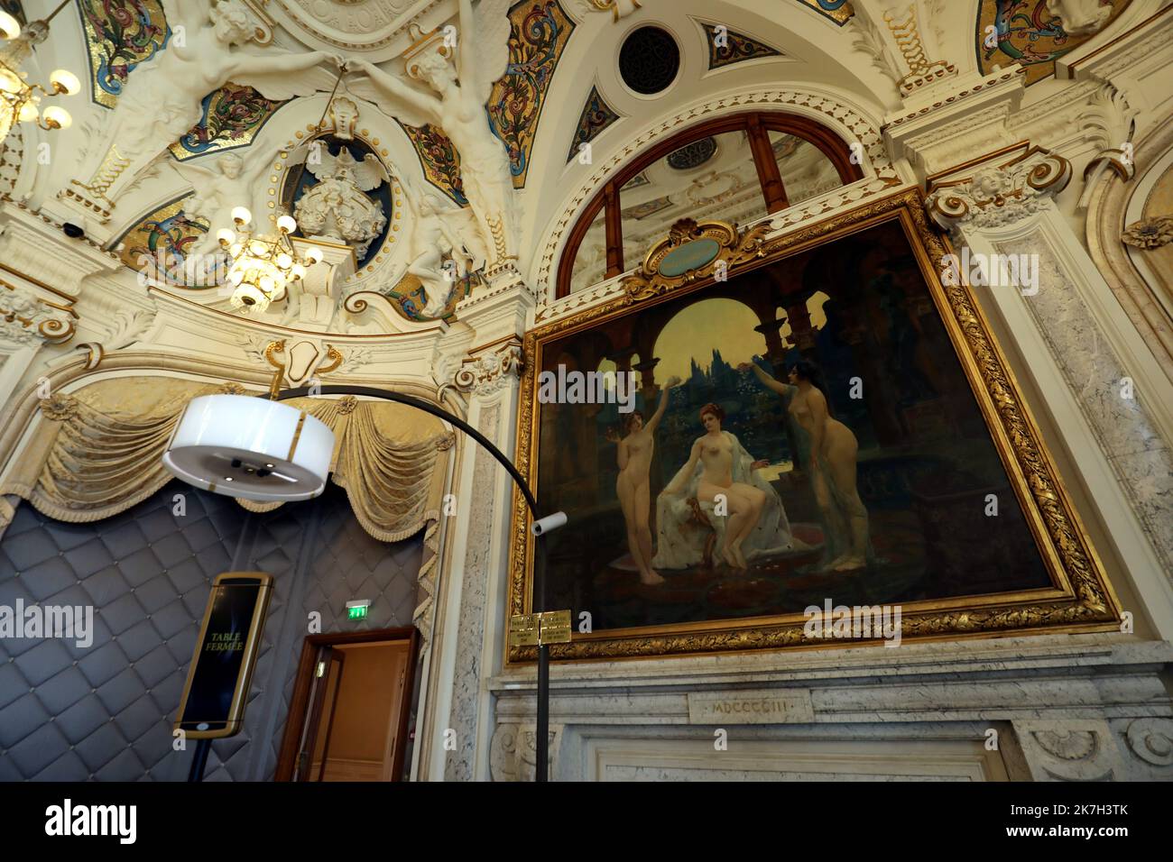 ©PHOTOPQR/NICE MATIN/Jean François Ottonello ; Monaco ; 05/04/2022 ; Reprise des visites du Casino de Monte-Carlo - Caroline Otero, surnommée « La Belle Otero » (brune) - BESUCH CASINO MONTE CARLO April 5, 2022 Stockfoto