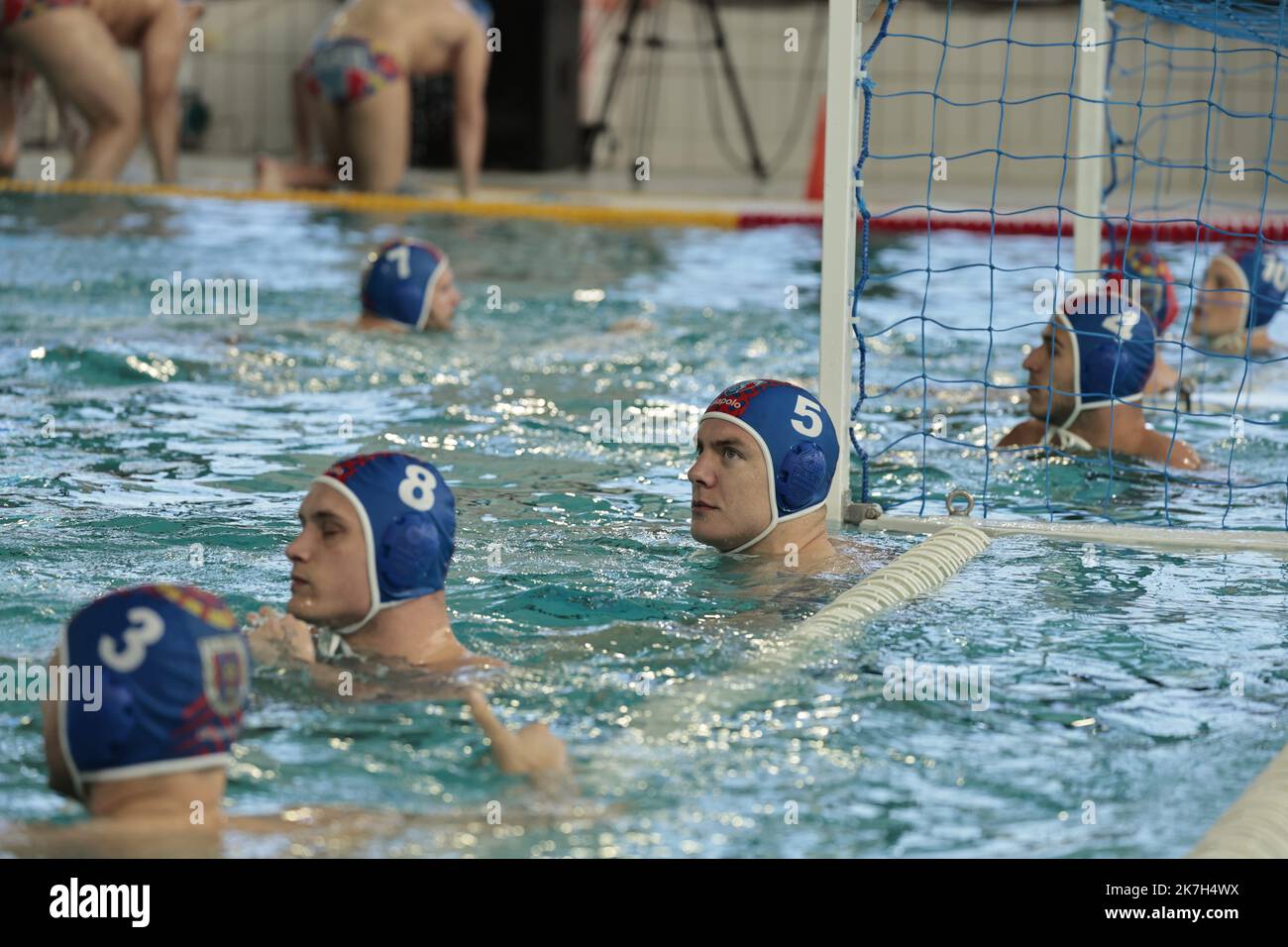 â©PHOTOPQR/LA PROVENCE/TOMASELLI Antoine; Marseille; 08/04/2022; Wasser-Polo â €¢ CNM / Bucarest â €¢ Ligue des Champions â €¢ Cercle des Nageurs. Champions League Stockfoto