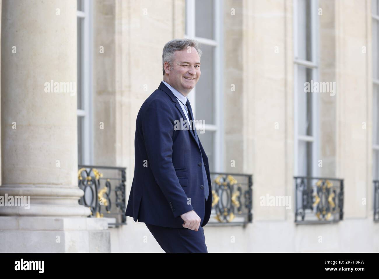 ©PHOTOPQR/LE PARISIEN/olivier corsan ; Paris ; 20/04/2022 ; Jean-Baptiste Lemoyne, Ministre delegue aupres du Ministre de l'Europe et des Affaires etrangeres, Charge du Tourisme, des Français de l'etranger et de la Francophonie et aupres du Ministre de l'economie, des Finances et de la Relance, Charge des Petites et Moyennes Entreprise - Französische Regierung Paris 20. April 2022 Stockfoto