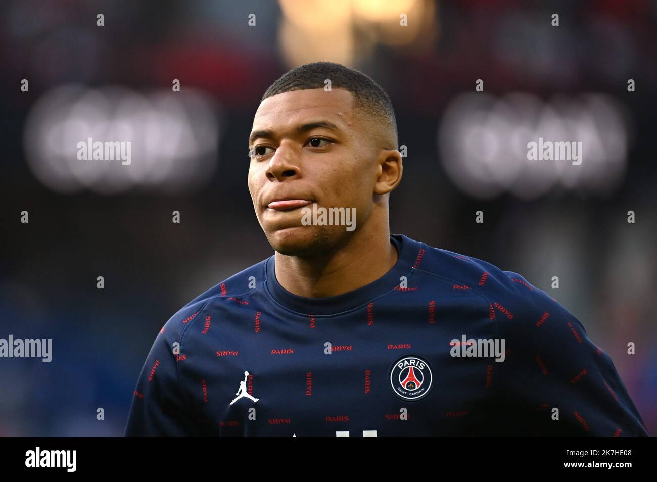 ©Julien Mattia / Le Pictorium/MAXPPP - Paris 08/05/2022 Julien Mattia / Le Pictorium - 8/5/2022 - Frankreich / Ile-de-France / Paris - Kylian Mbappe durant la rencontre entre le Paris Saint Germain et l'ESTAC Troyes au Parc des Princes le 08 Mai 2022. / 8/5/2022 - Frankreich / Ile-de-France (Region) / Paris - Kylian Mbappe während des Spiels zwischen Paris Saint Germain und ESTAC Troyes im Parc des Princes am 08. Mai 2022. Stockfoto