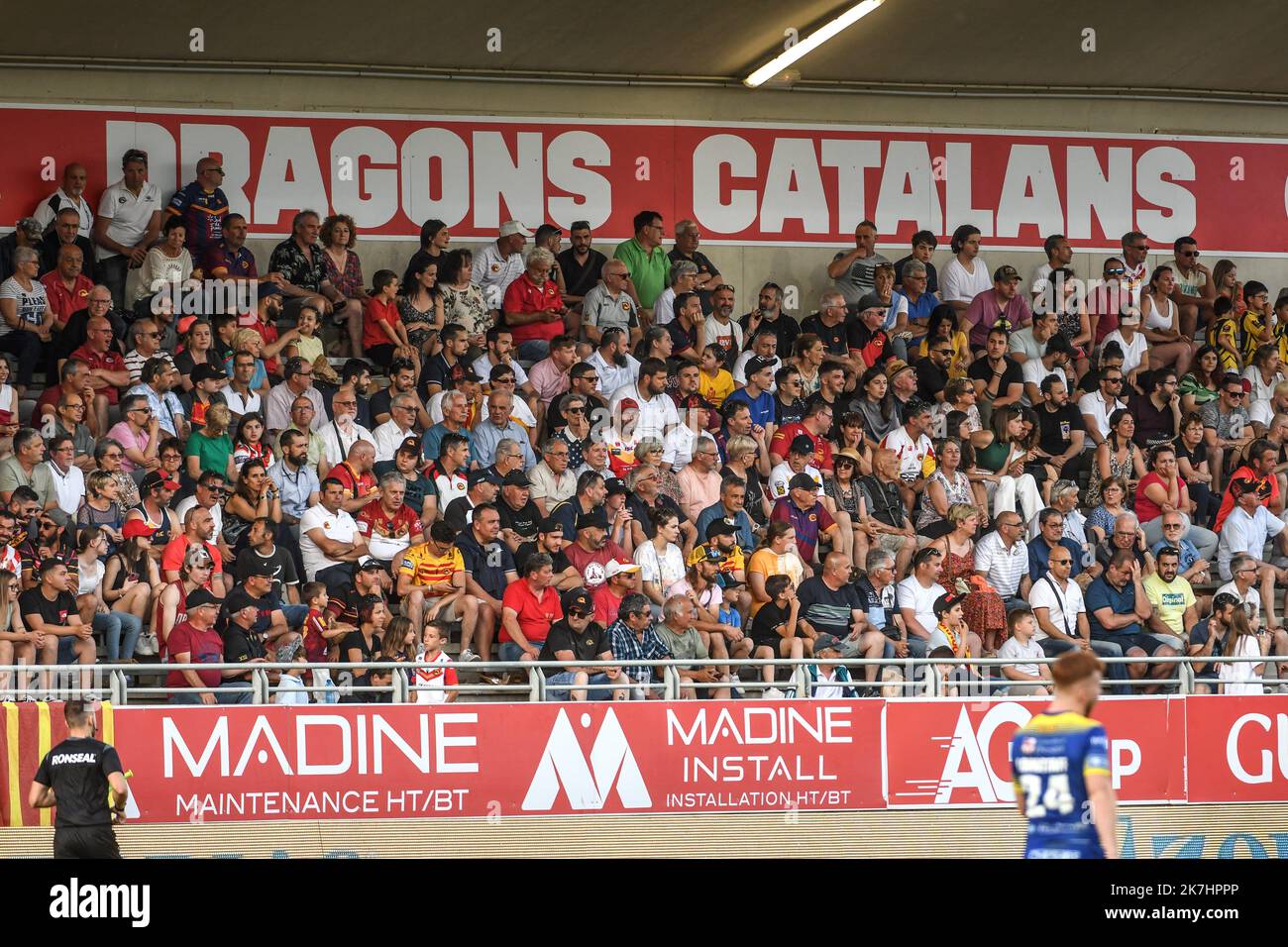 Â©PHOTOPQR/L'INDEPENDANT/CLEMENTZ MICHEL ; PERPIGNAN ; 14/05/2022 ; SPORT / RUGBY A XIII / SUPERLIGA / KATALANEN DRACHEN VS WARRINGTON WÖLFE / ANHÄNGER Stockfoto