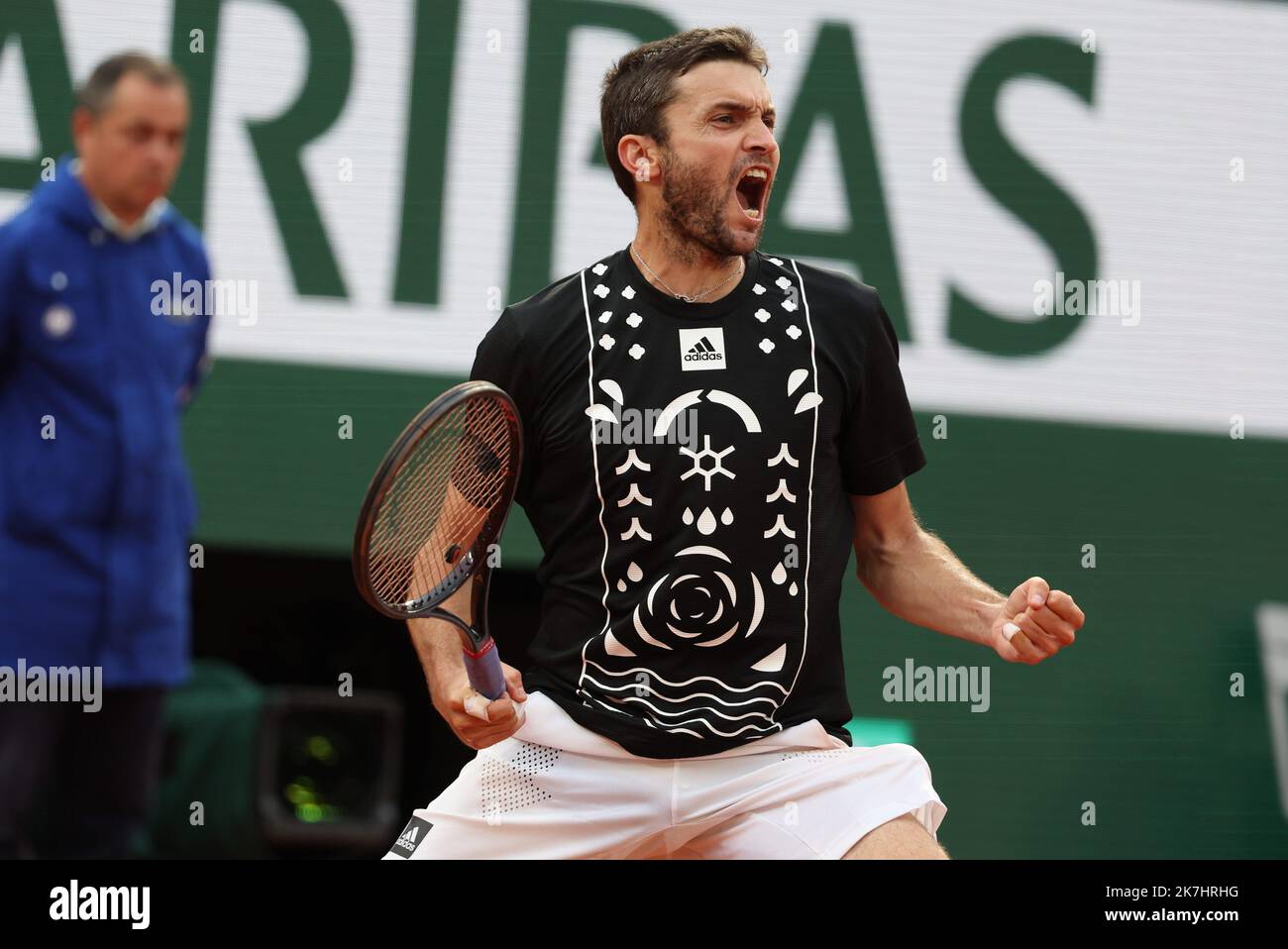 ©PHOTOPQR/LE PARISIEN/LP / ARNAUD JOURNOIS ; PARIS ; 26/05/2022 ; TENNIS , ROLAND GARROS 2022 , GILLES SIMON VS STEVE JOHNSON Stockfoto