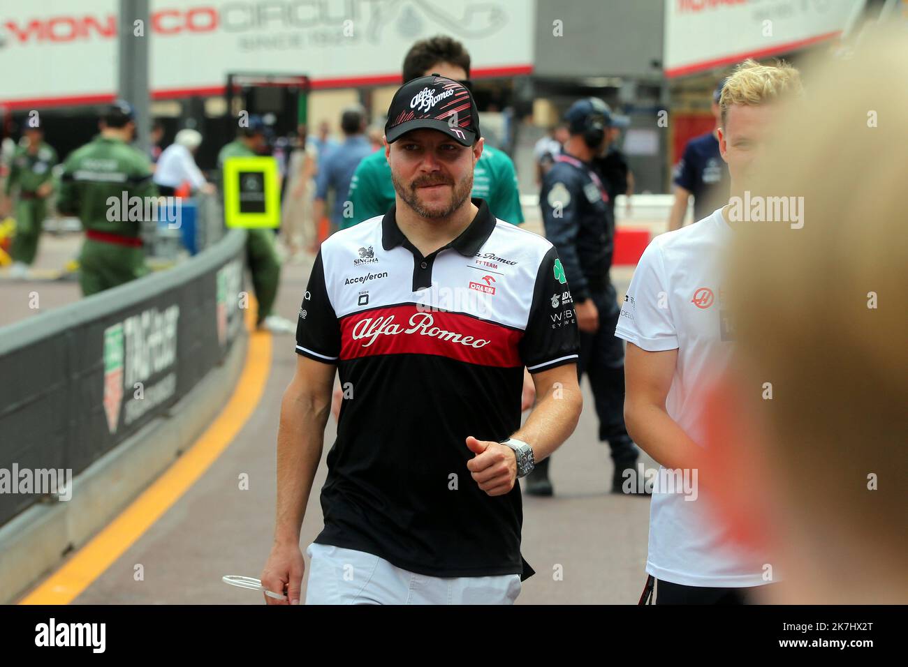 ©PHOTOPQR/NICE MATIN/Jean François Ottonello ; Monaco ; 29/05/2022 ; 79eme Grand prix de Monaco - Formule 1 - Kurs - 77 Valtteri BOTTAS FIN Alfa Romeo F1 Team Orlen Stockfoto