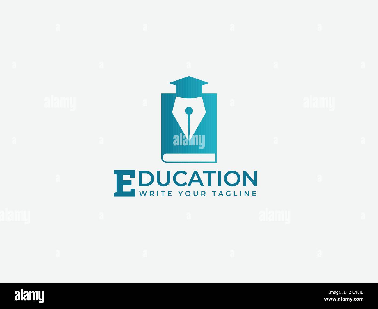 Bildung Logo Design für Schule, Akademie, Universität Stock Vektor