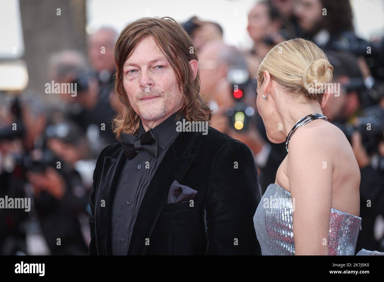 ©PHOTOPQR/LE PARISIEN/Fred Dugit ; Cannes ; 28/05/2022 ; Cuture / Cinéma Palais des Festival à Cannes (06), le 28 Mai 2022 Palmares du 75e fesival du Film international de Cannes Diane Kruger et Norman Reedus Photo LP / Fred Dugit Stockfoto