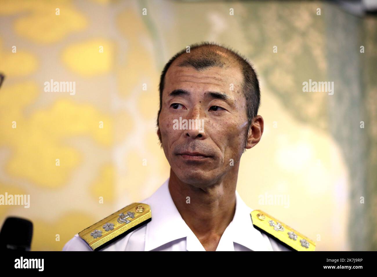 ©PHOTOPQR/NICE MATIN/Valerie Le Parc ; Toulon ; 13/06/2022 ; VISITE DU BATEAU JAPONAIS KASHIMA Bâteaux japonais en escale à Toulon. Base navale La dernière fois que le Port militaire varois a accueilli un navire de guerre japonais remonte à 1983. A partir du samedi 11 juin, le navire-École Kashima, bâtiment de la Force maritime d’autodéfense japonaise, sera en escale à Toulon, et ce jusqu’au 14 juin. Stockfoto