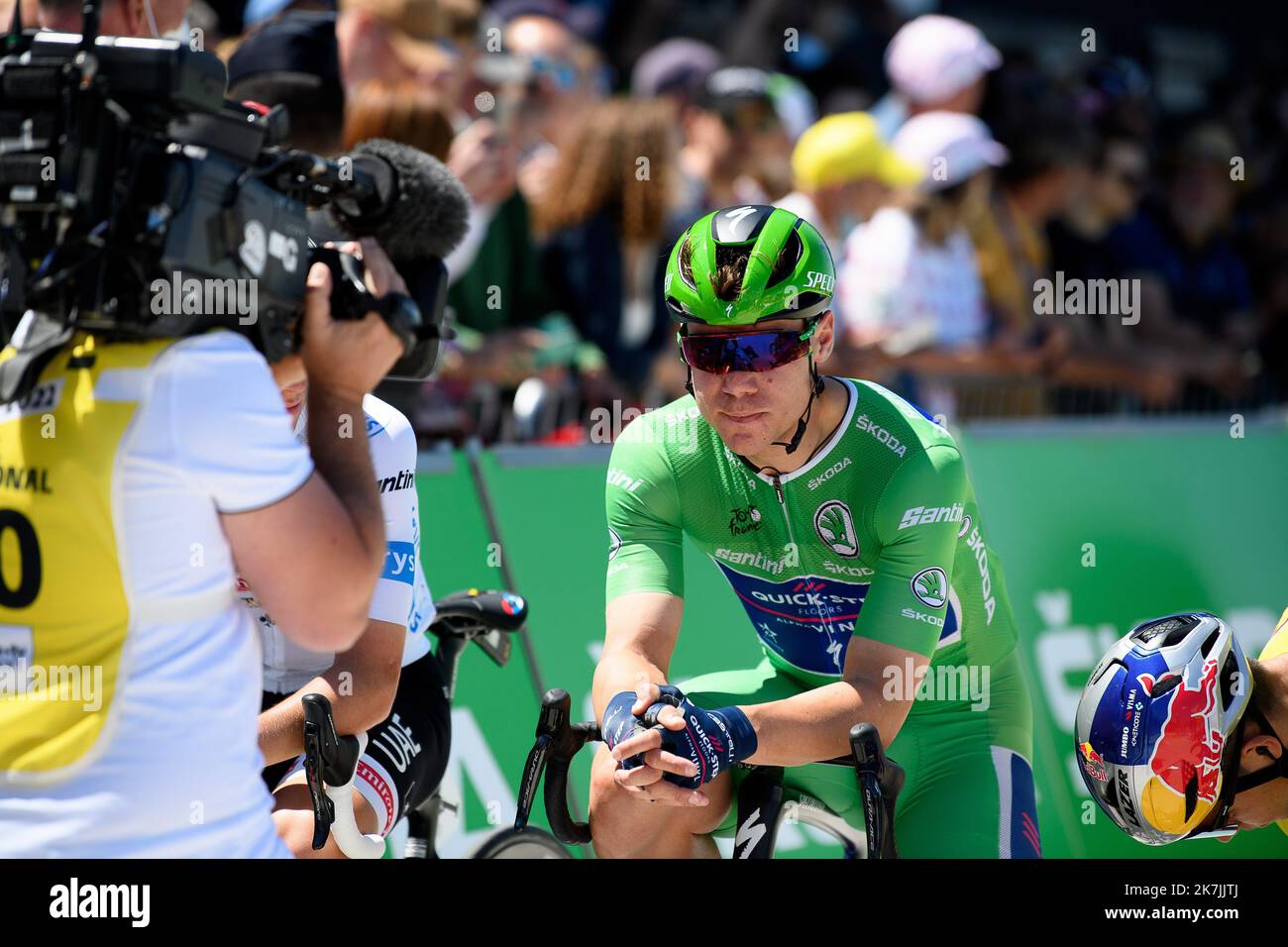 ©PHOTOPQR/VOIX DU NORD/PASCAL BONNIERE ; 05/07/2022 ; FABIO JAKOBSEN . DUNKERQUE 05.07.2022 Sport - cyclisme - Tour france - 4eme etpae entre Dunkerque et Calais PHOTO PASCAL BONNIERE / LA VOIX DU Nord - die Ausgabe 109. des Radrennens der Tour de France findet vom 01. Bis 24. Juli 2022 statt - - Stockfoto