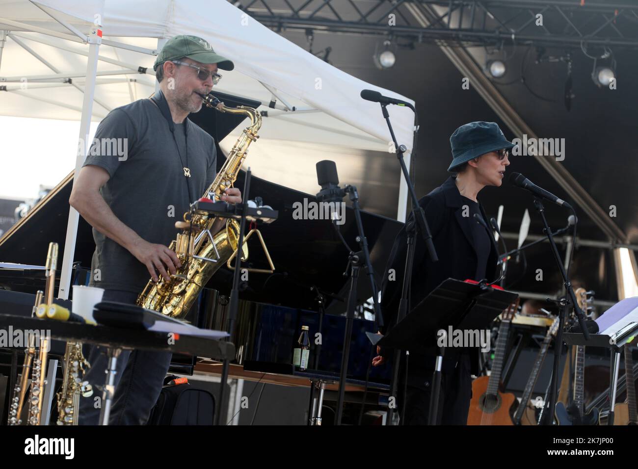 ©PHOTOPQR/NICE MATIN/Patrice Lapoirie ; Antibes ; 13/07/2022 ; Jazz ein juan STACEY KENT STACEY KENT bei Juan Les Pins für Jazz Festival Juli 13 2022 Stockfoto