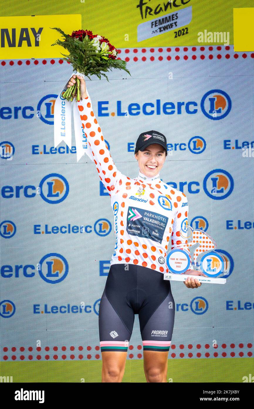 ©PHOTOPQR/L'UNION DE REIMS/Aurélien Laudy photographe Journal l'Union-l'Ardennais ; Epernay ; 26/07/2022 ; GERRITSE Femke meilleure grimpeuse. Arrivée à Epernay de l'etape 3 du Tour de France féminin Reims Epernay. Stockfoto