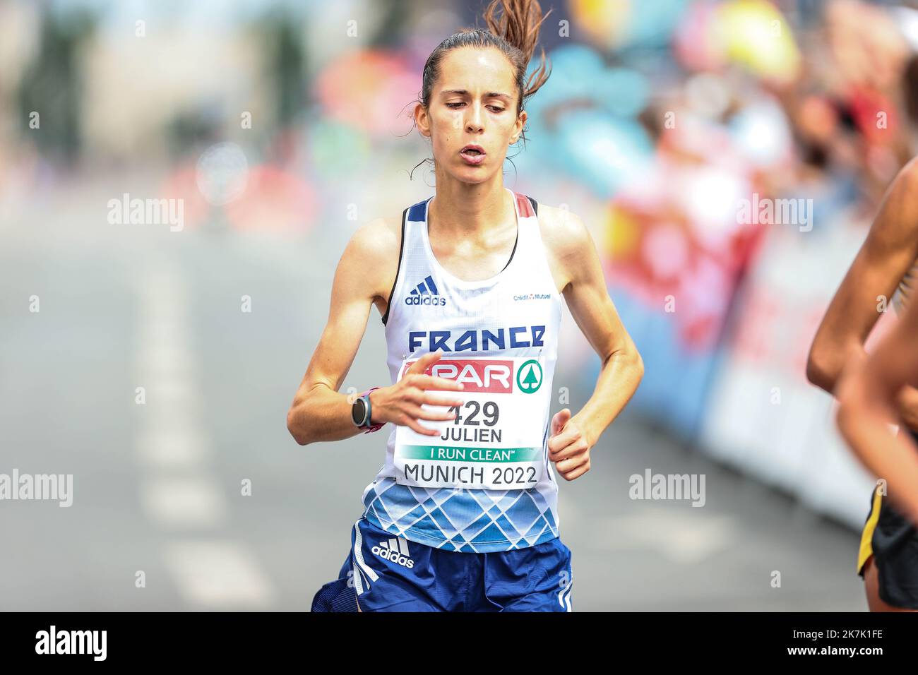 ©STADION-ACTU/STADION ACTU/MAXPPP - 15/08/2022 ; - 15.08.2022 - Championnats d'Europe d'Athletisme München 2022 - Melody JULIEN - Marathon Leichtathletik Europameisterschaften, in München 2022, Deutschland, am Montag, 15. August 2022. Stockfoto