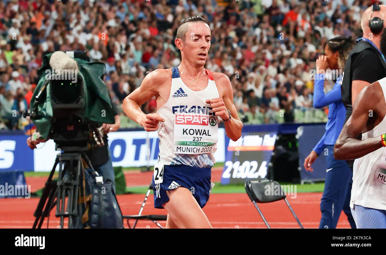 ©STADION-ACTU/STADION ACTU/MAXPPP - 21/08/2022 ; - 19.08.2022 - Championnats d'Europe d'Athletisme München 2022 - Yoann Kowal Stockfoto