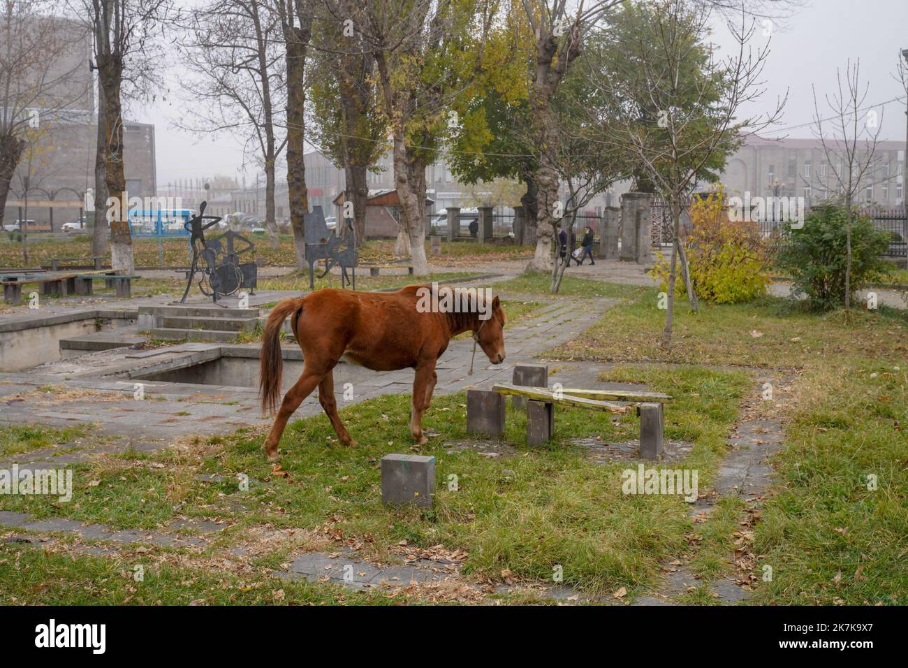 ©Gilles Bader / Le Pictorium/MAXPPP - Goris 18/11/2019 Gilles Bader / Le Pictorium - 18/11/2019 - armenie / syunik / Goris - Illustration de la ville de Goris en Armenie / 18/11/2019 - Armenien / syunik / Goris - Illustration der Stadt Goris in Armenien Stockfoto