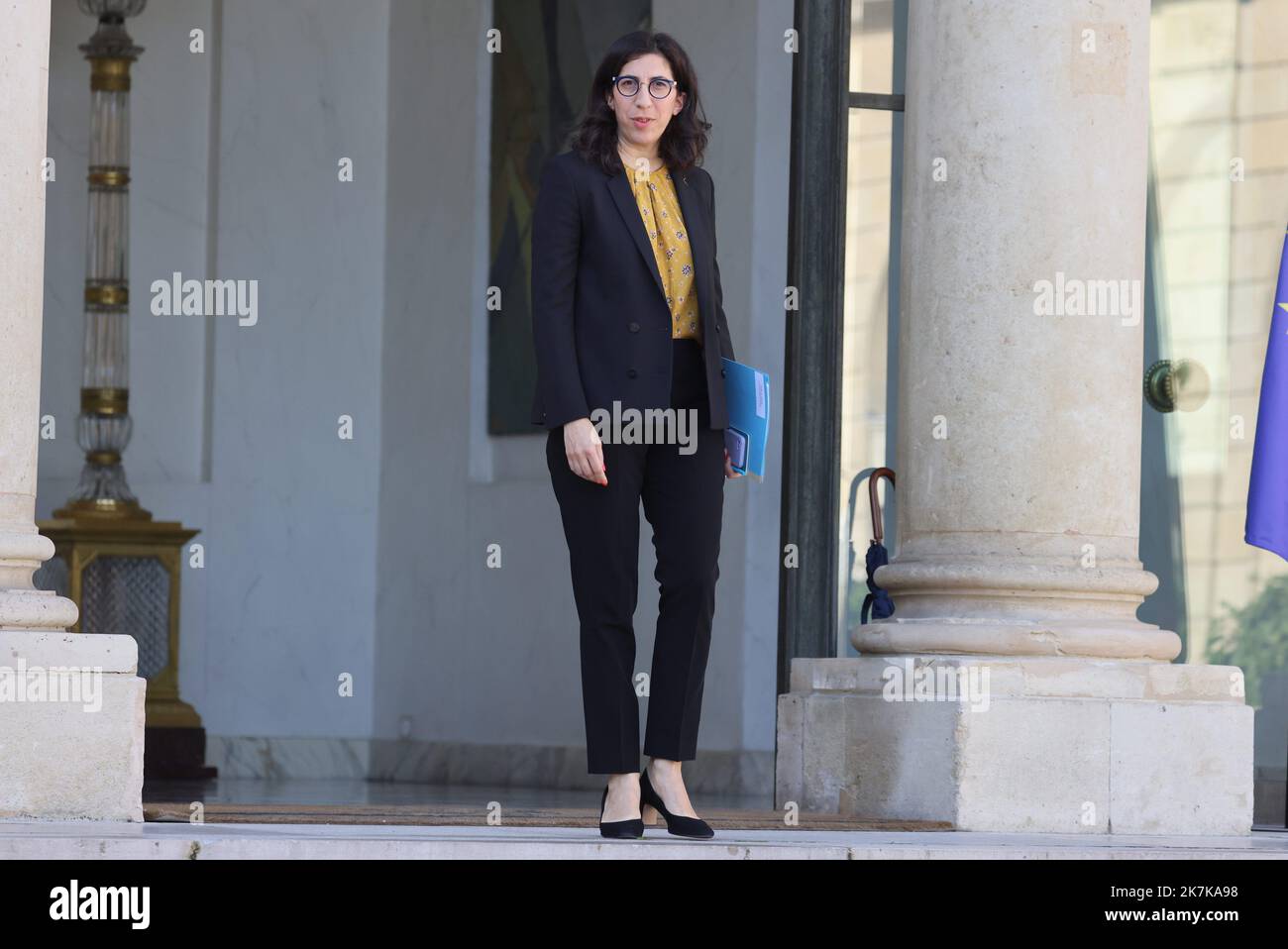 ©PHOTOPQR/LE PARISIEN/LP / Arnaud Journois ; PARIS ; 14/09/2022 ; POLITIQUE , PALAIS de L'ELYSEE , 14/09/2022/ , SORTIE DU CONSEIL DES MINISTERS / RIMA ABDUL MALAK Ministre de la Culture - Ministerrat Frankreich, Paris September 14, 2022 Stockfoto