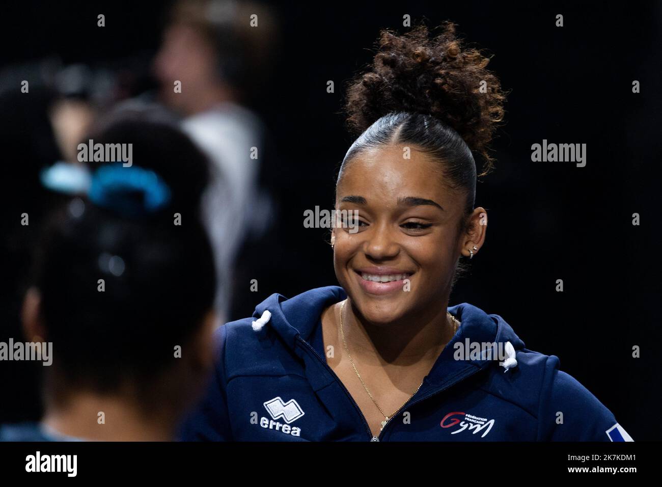 Mylen Deroche/IP3 - die Französin Melie De Jesus Dos Santos beim kostenlosen Trainingstag des internationalen französischen Turniers 23. in der Accor Arena. In Paris, Frankreich, am 23. september 2022. Stockfoto