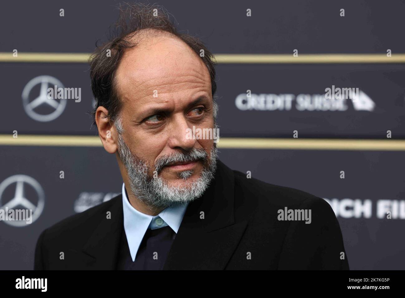 ©Francois Glories/MAXPPP - 30/09/2022 der italienische Regisseur Luca Guadagnino (Schauspieler oder andere auf seinem Hemd ?) Nimmt an der Fotocolo 'BONES AND ALL' während des Zurich Film Festival 18. im Kino Corso in Zürich Teil. September 30 2022. Stockfoto