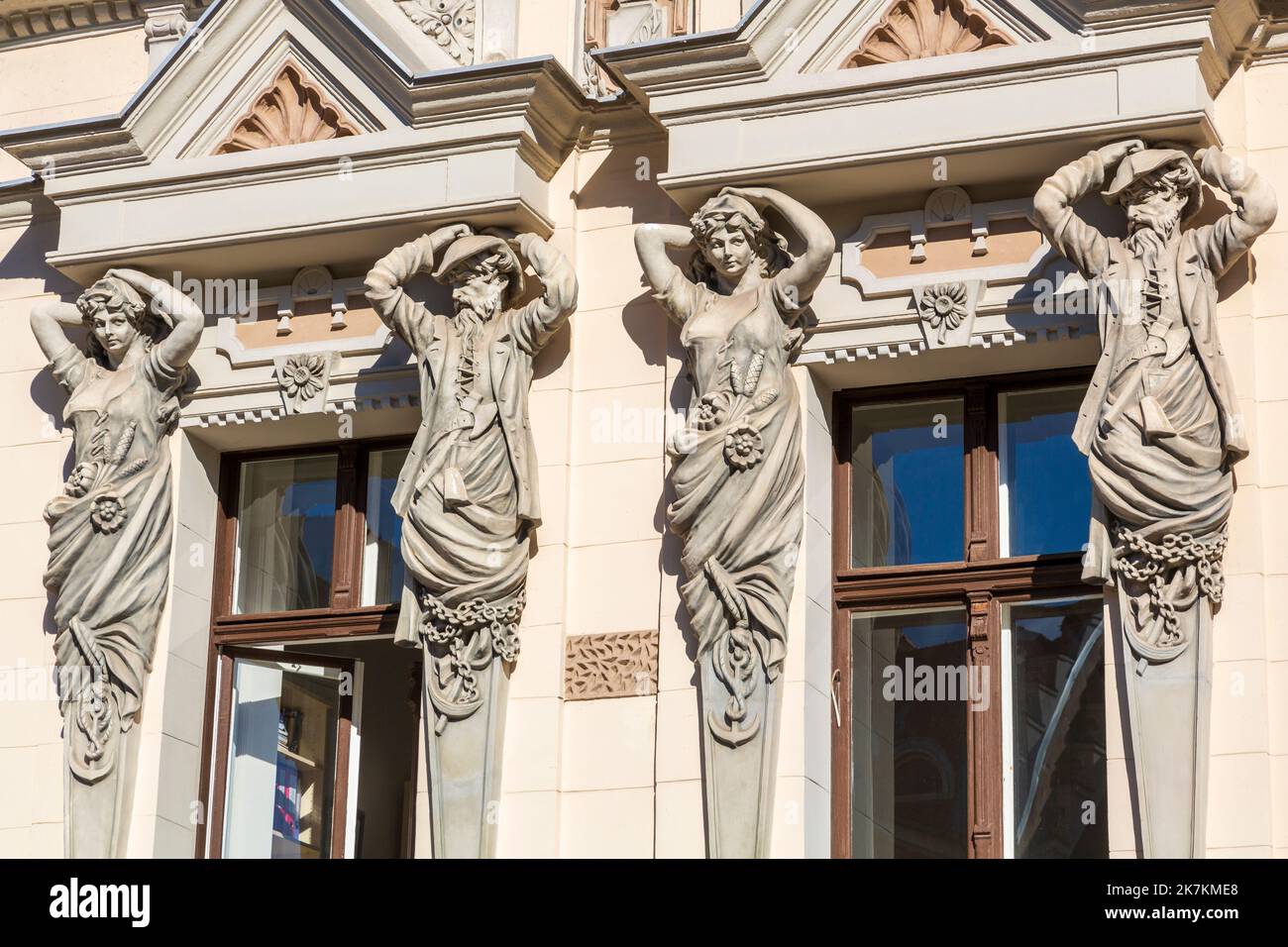 Architektonisches Detail, Klaipeda, gleichnamige Grafschaft, Litauen Stockfoto