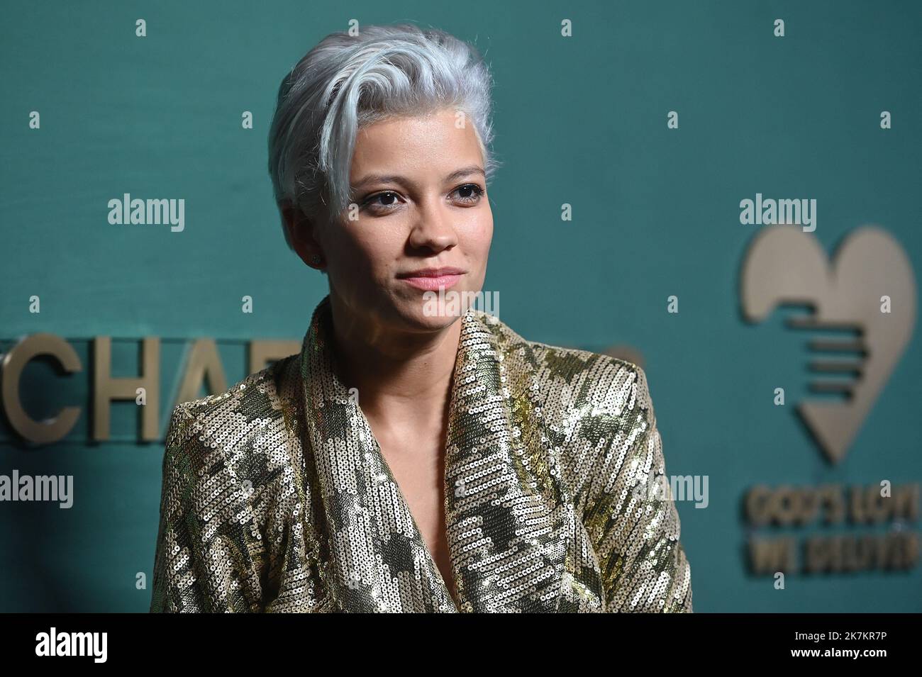 Victoria Brito nimmt an den Golden Heart Awards 2022 zugunsten von God's Love We Deliver im Glasshouse in New York, NY, am 17. Oktober 2022 Teil. (Foto von Anthony Behar/Sipa USA) Stockfoto