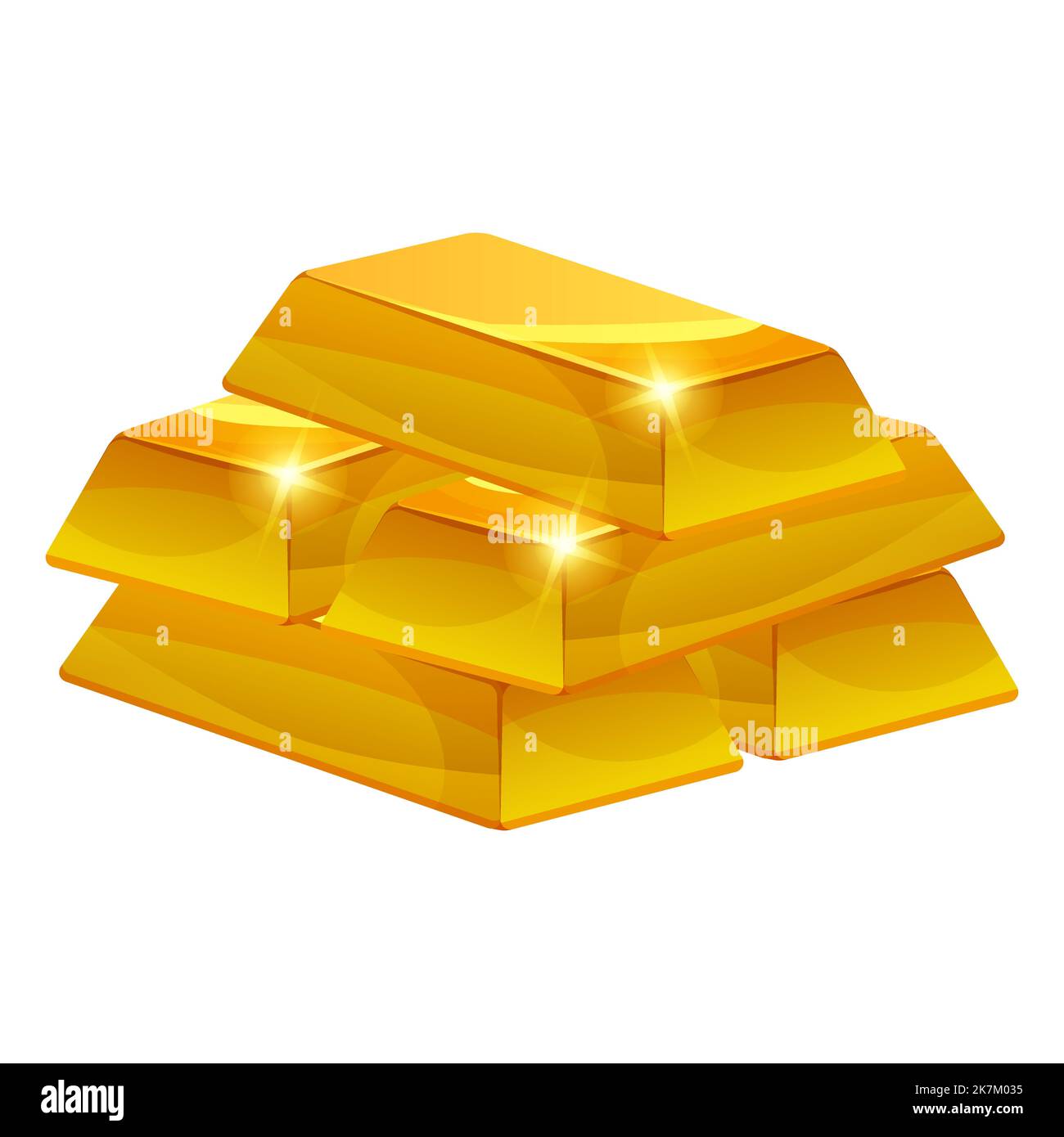 Stapel Gold Bar Symbol, Ingot. Symbol des Reichtums Währungsinvestition, Treasury Luxus reich Stock Vektor