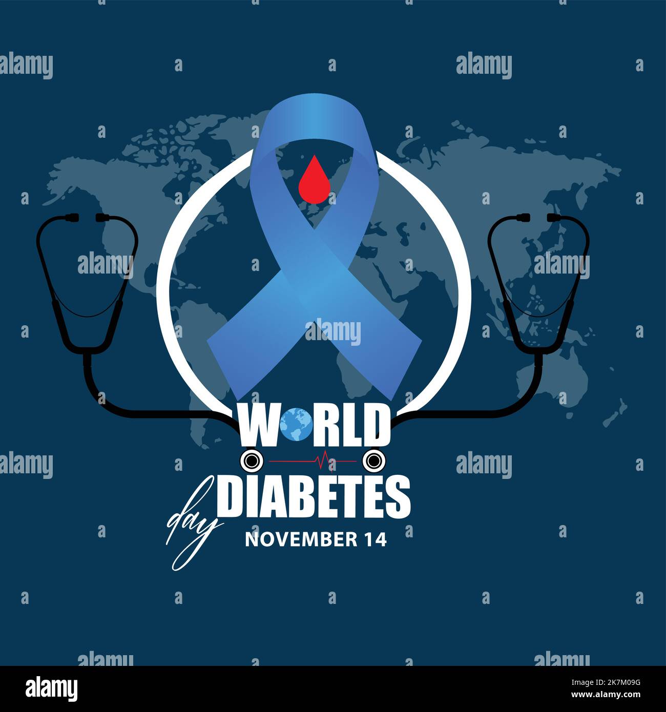 Welt Diabetes Tag november 14 Vektor-Illustration. Stock Vektor
