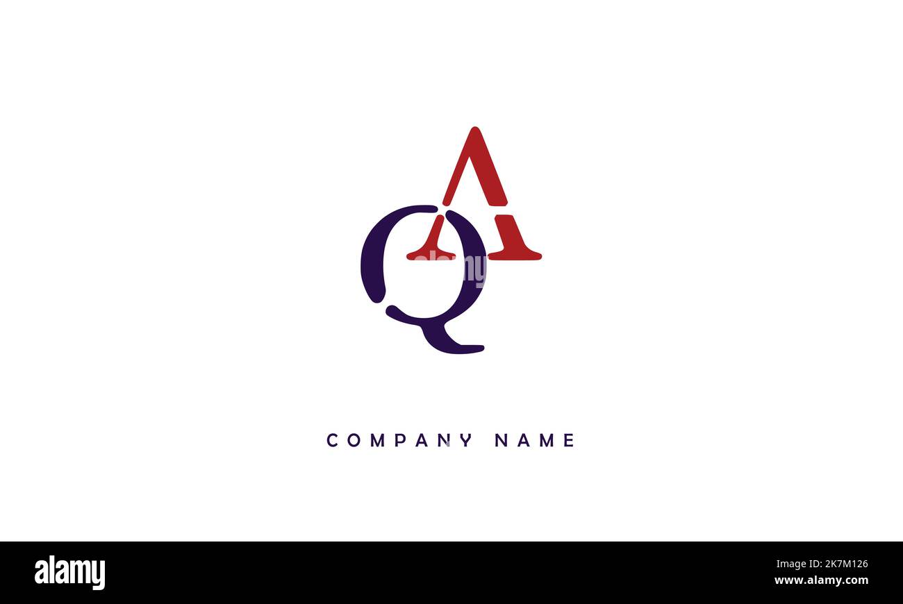 AQ, QA Abstract Letters Logo Monogramm Stock Vektor