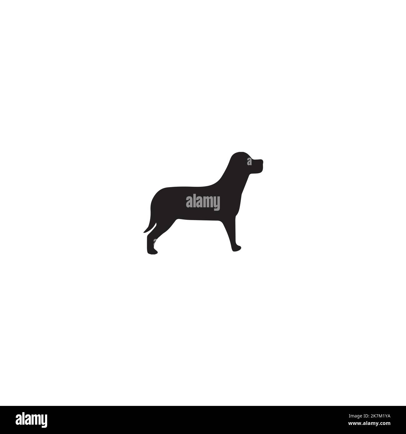 Hund Vektor-Symbol, PET-Shop-Logo auf weißem isolierten Hintergrund. Stock Vektor