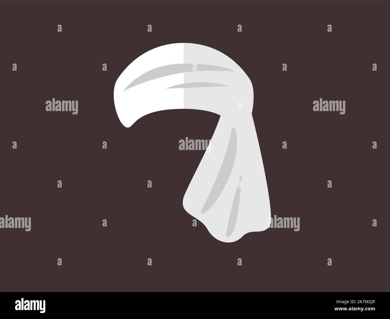 Saudi-Arabien Turban, islamische Patke, muslimische Gelehrte Kopf tragen Vektor-Illustration Stock Vektor