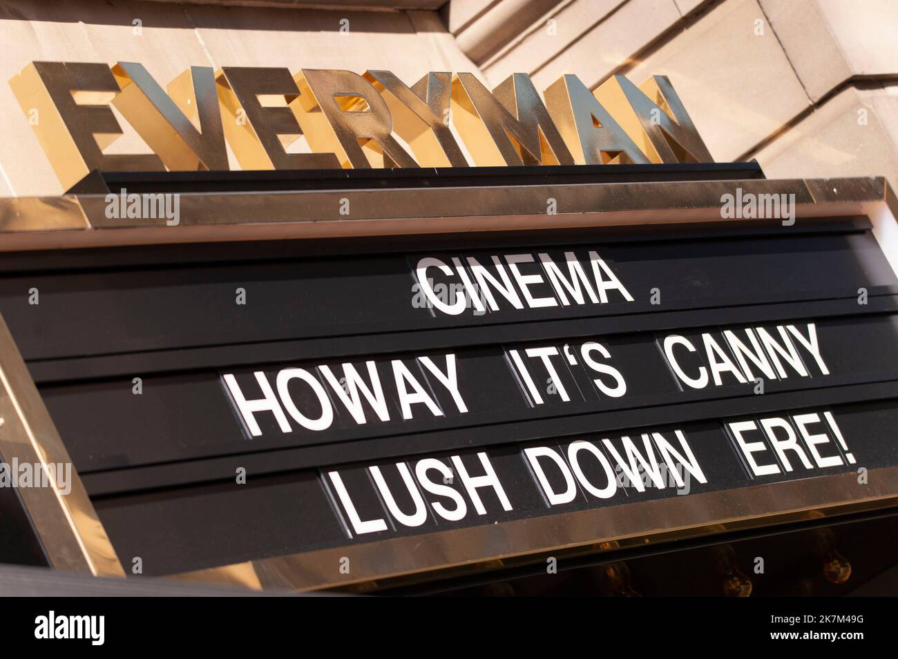 The Everyman Cinema, Newcastle-upon-Tyne - Howay it's canny üppig down ere! signieren Stockfoto