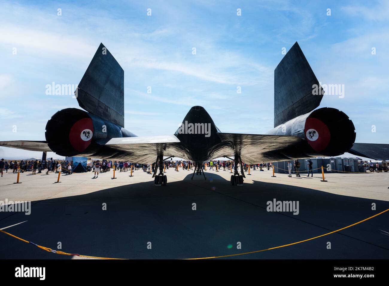 Lockheed Martin SR-71-Motor, Rückansicht auf der Edwards Air Force Base, CA am 10/16/2022 Stockfoto