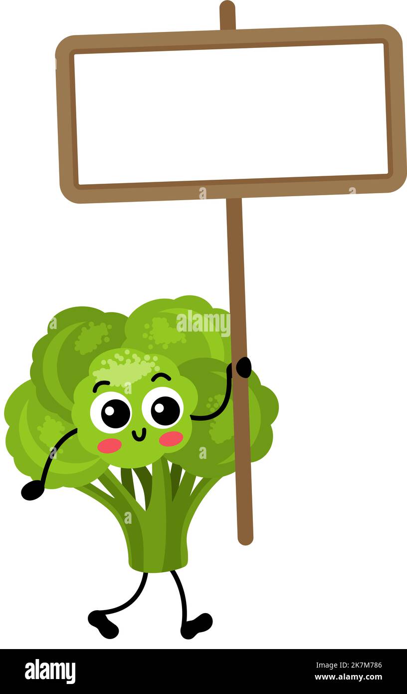 Cartoon food vegetable broccoli Fotos und Bildmaterial in hoher