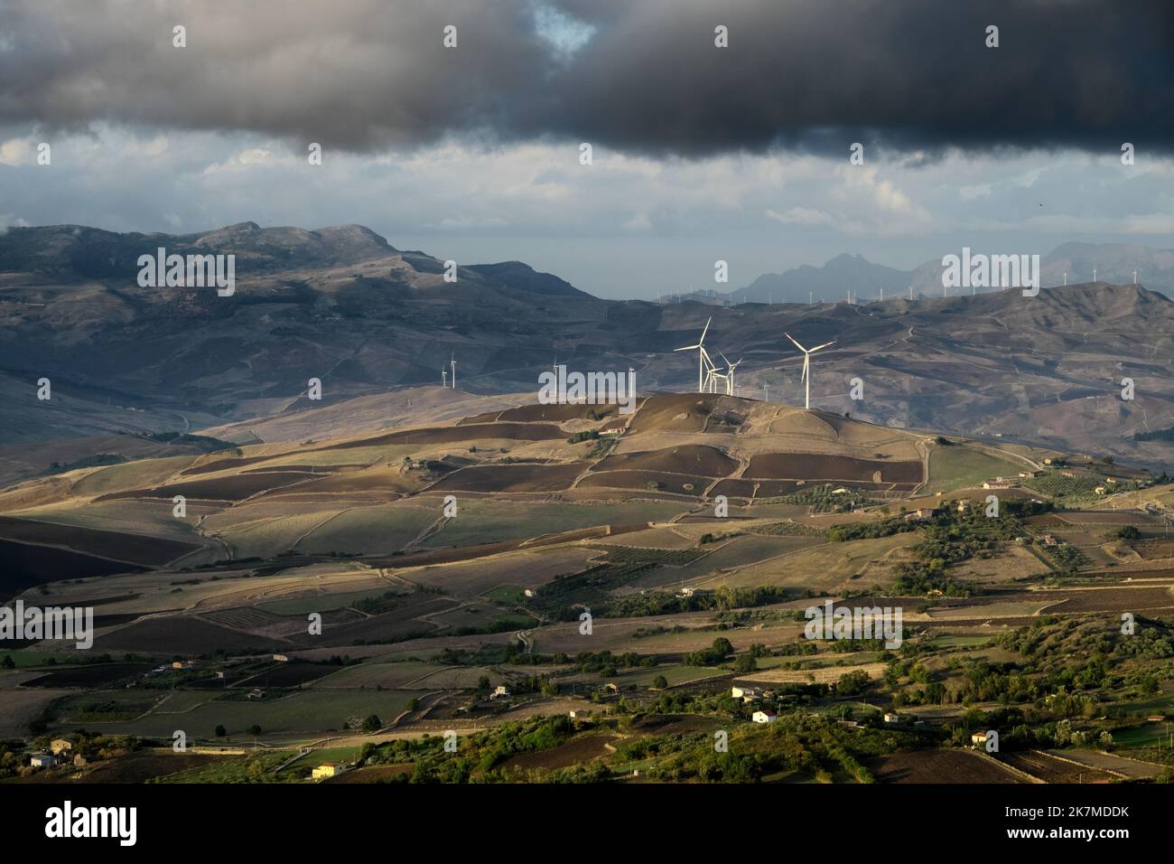 Landwirtschaftliche Landschaft von Westsizilien, Italien Stockfoto