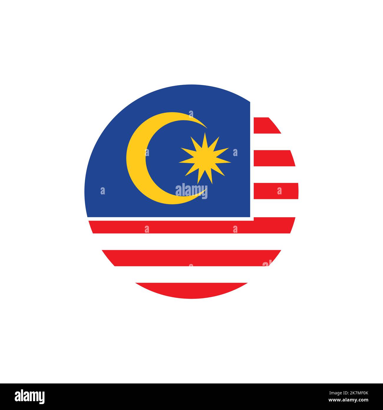Malaysia Flagge Vektor Symbol Design Illustration Stock Vektor