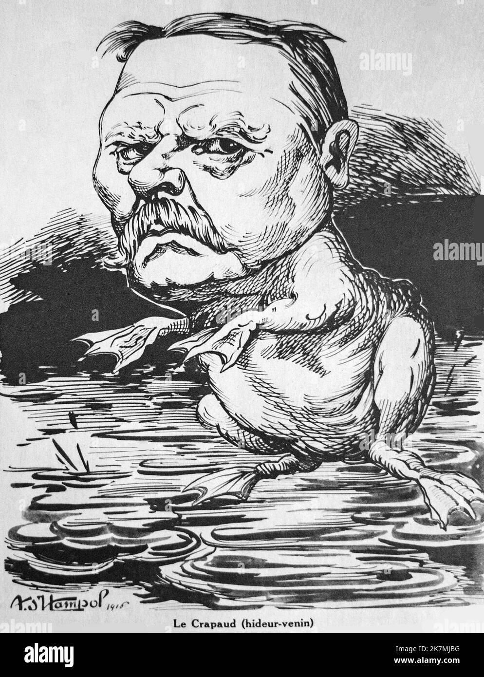 Karikatur Deutschland Nach 1945 WW1 Karikatur : Deutscher Marschall August von MAKENSEN (1849-1945
