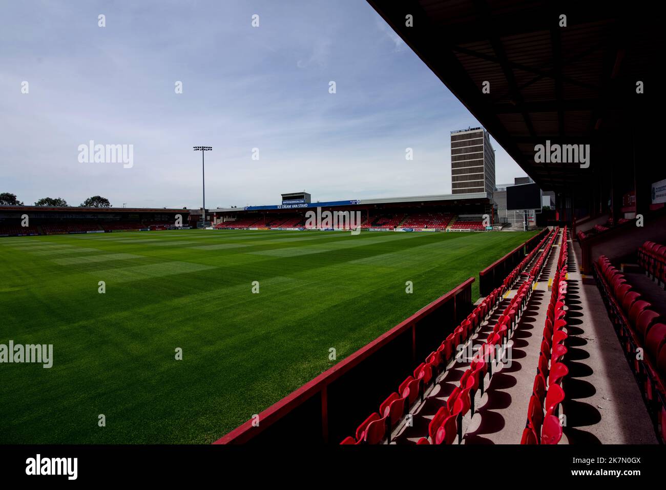 Crewe Alexandra FC. Das Mornflake Stadion. Stockfoto