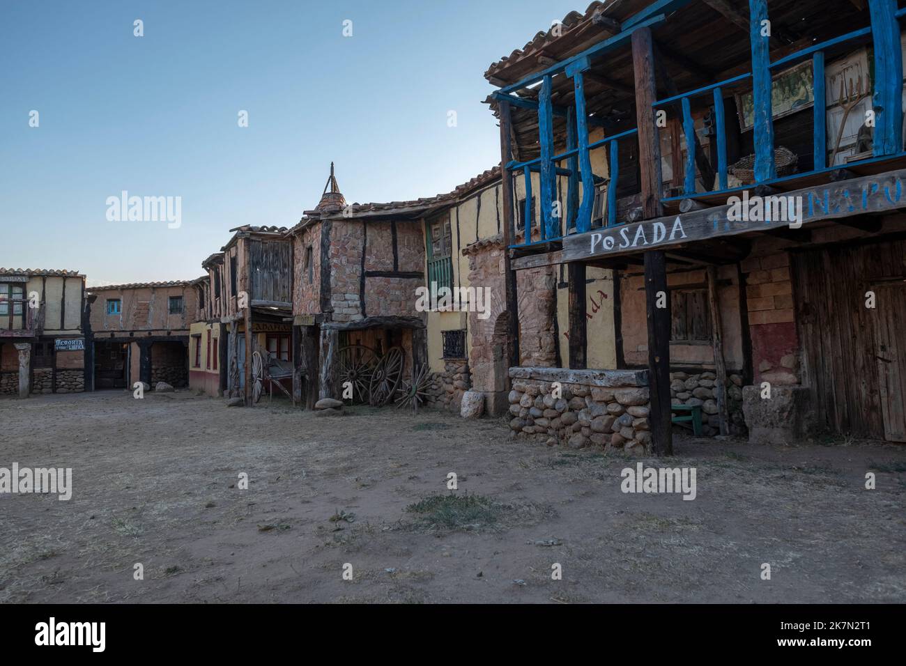 Das Territorio artlanza Museum einer echten Altstadt in Spanien. Stockfoto